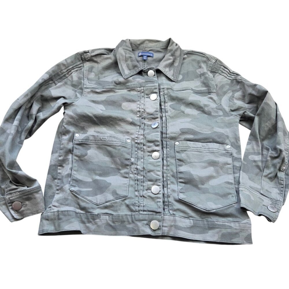 Democracy Jacket Womens Medium Green Utility Casual Camo